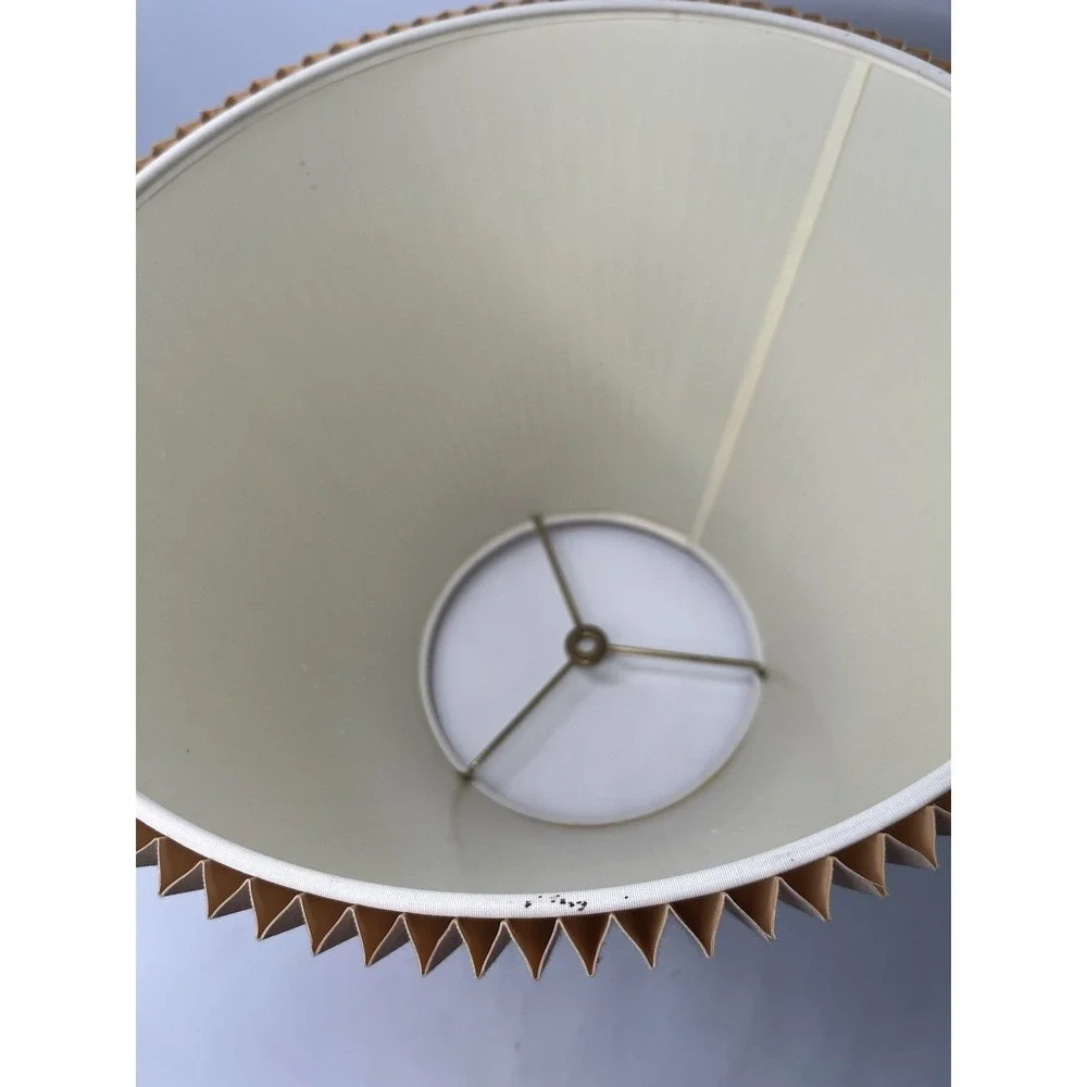 Vintage Pleated Large Lamp Shade Cottage Farmhouse Decor